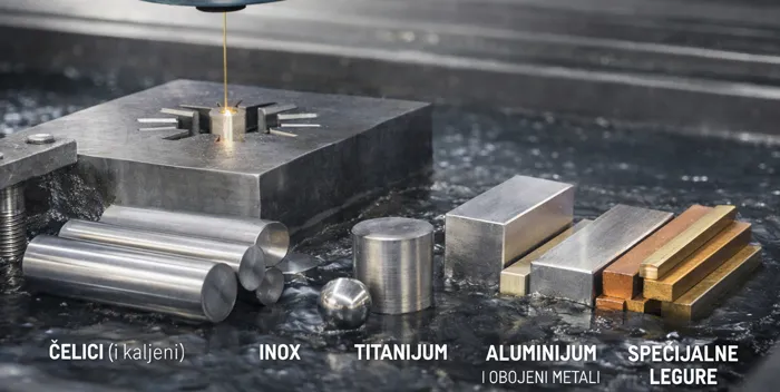 Materijali za CNC erodiranje – kaljeni čelici, inox, titanijum, aluminijum i specijalne legure