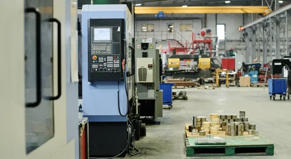 CNC milling machines in the production facility for complex machining projects