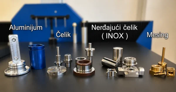 CNC delovi izrađeni od različitih materijala